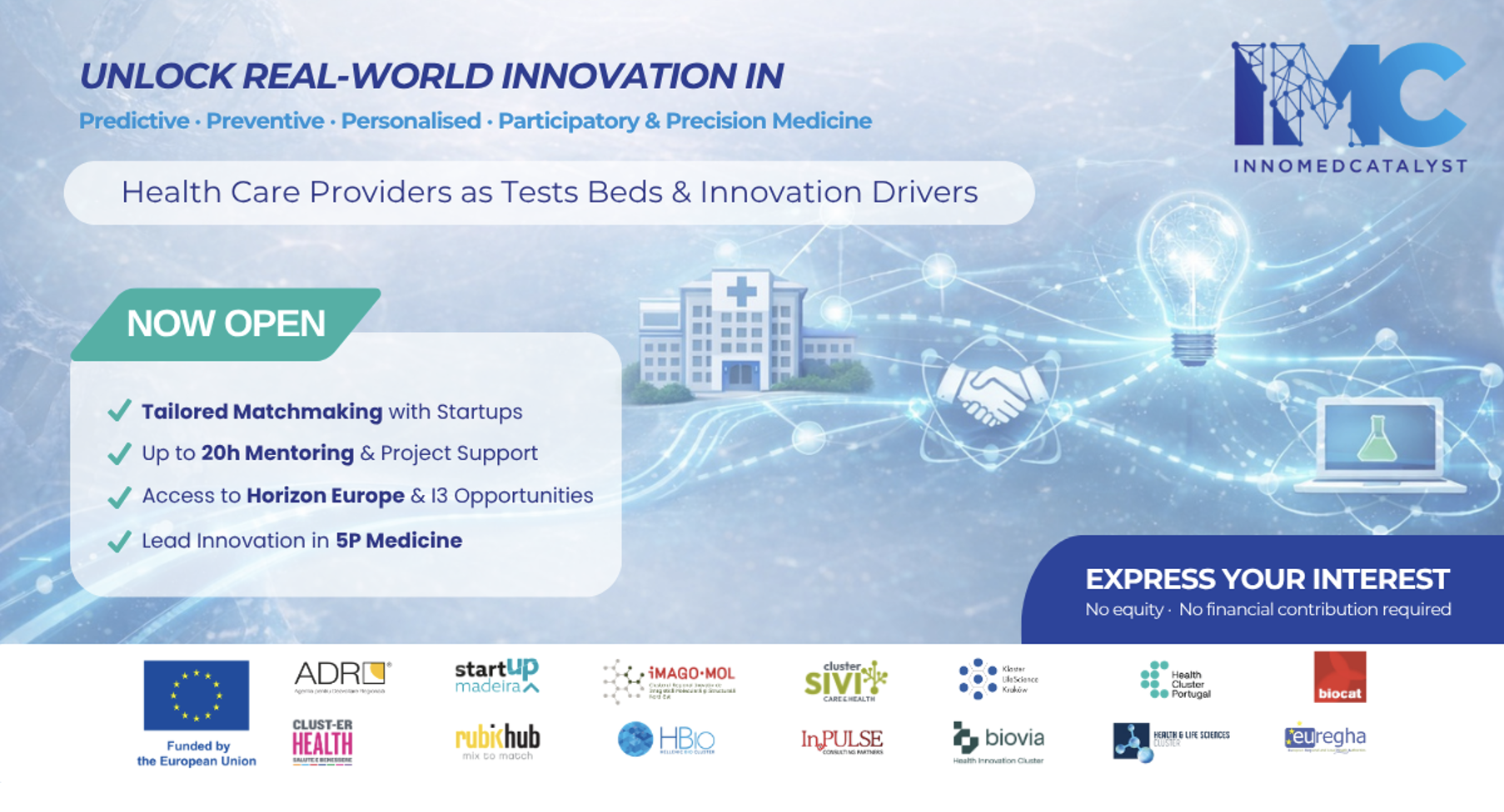 InnoMedCatalyst launches a New Open Call: Healthcare Providers in 5P Medicine